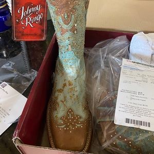 Johnny Ringo Turquoise boots 8.5